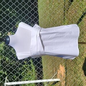 Ladies Size 10 New York and Co solid white strappy top